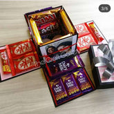 TWO LAYER hearts in centre CHOCOLATE EXPLOSION BOX